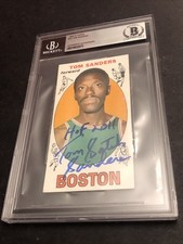 BECKETT Autographed Tom Satch Sanders 1969 Topps Rookie Signed HOF 2011 RC 973