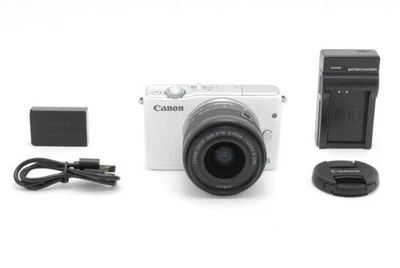 Canon EOS M10 Mirrorless Camera Kit 15-45mm Lens, Low Shutter Count - Image 1 of 4