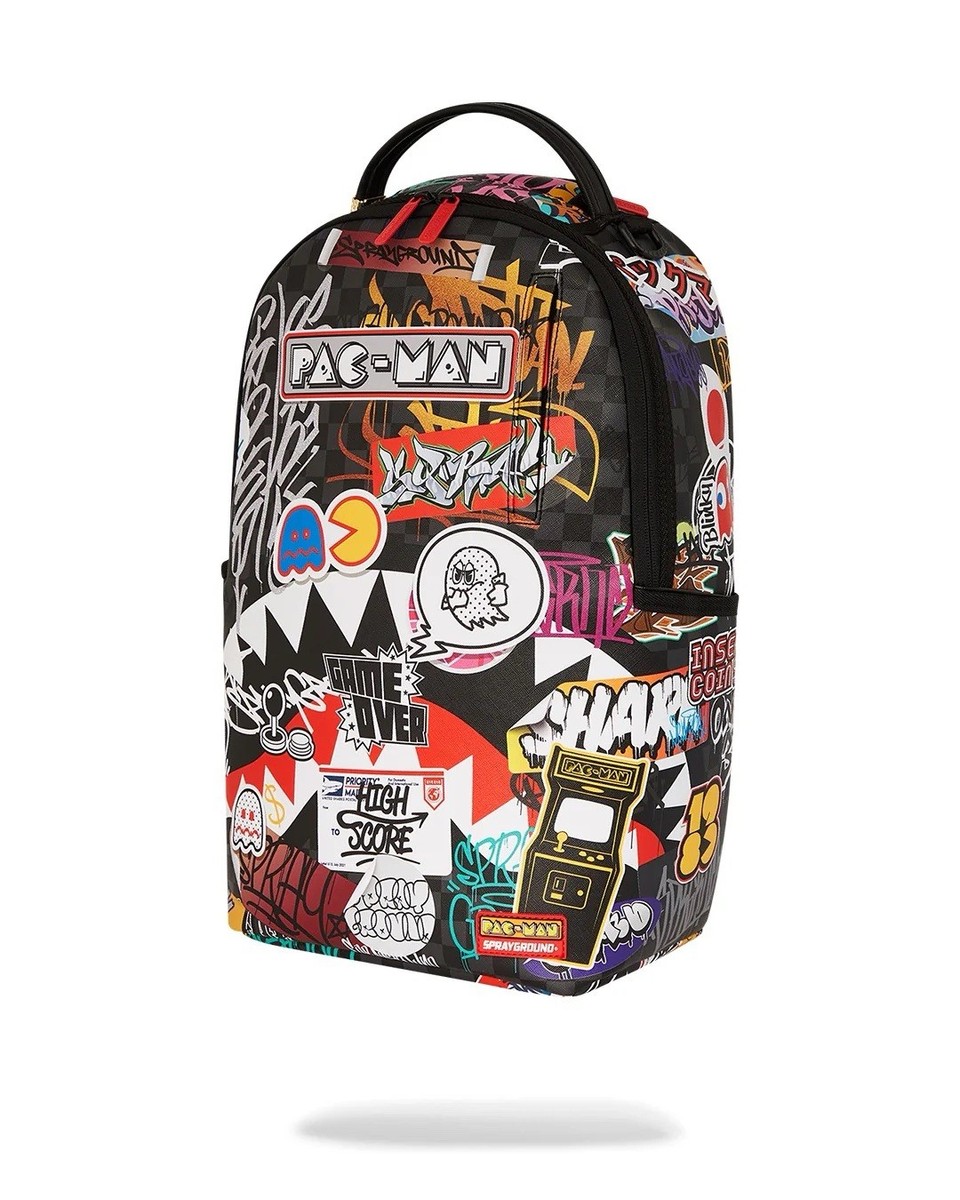 BRAND NEW Sprayground Pac-Man Stickers Backpack FREE SHIPPING