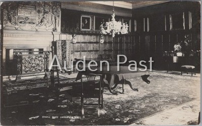 Hardwick Hall Esszimmer RPPC Vintage Postkarte historisches englisches Herrenhaus