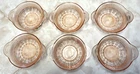 Vtg Pink Depression Glass Coronation Pattern 4.5" Desert Bowls Handles 1936-1940