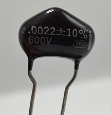 QTY 5 .0022uF 600V  10 Dipped Film Capacitor New Old Stock US SELLER 