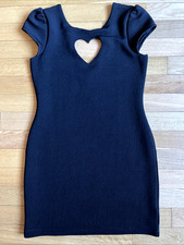 Cooperative (Urban Outfitters) Black Bodycon Dress with Heart Cutout, Large NWT