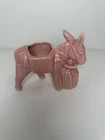 Vintage McCoy Pink Ceramic Donkey Planter Mexican Siesta