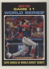 2020 Topps Heritage World Series Highlights French Text Back Juan Soto #327 1b3
