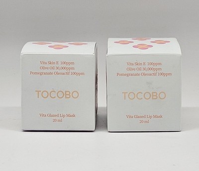 2 pc TOCOBO Pomegranate Vita Glazed Lip Mask Korean Vegan 0.68 oz Each