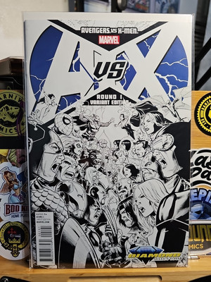 AVENGERS VS X-MEN (2012) #1 DIAMOND SELECT JIM CHEUNG SKETCH VARIANT EXCLUSIVE