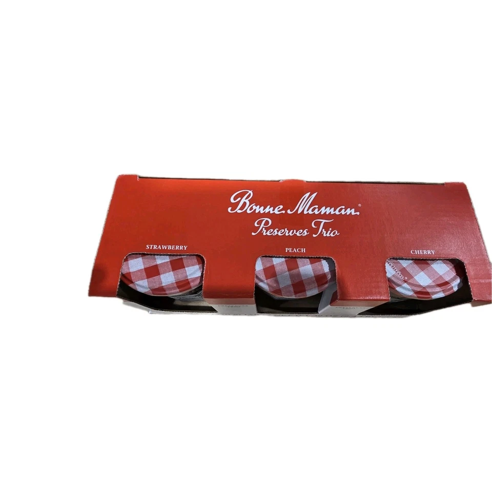 Paquete de 3 frascos Bonne Maman Preserves Trio 13 oz fresa melocotón cereza 39 oz Foto 2 de 4