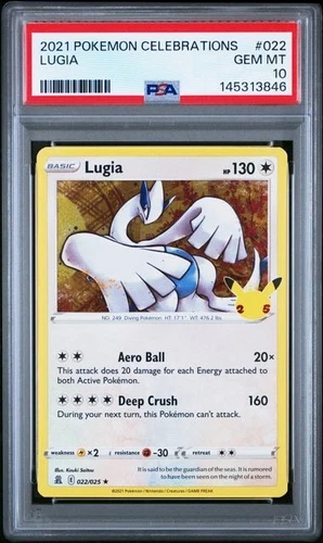 Pokemon Lugia Celebrations Holo Rare #022 PSA 10 Gem Mint 022/025