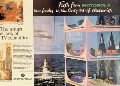 Motorola TV Reliability Golden Tube Sentry 1961 Vintage 2pg Print Ad
