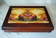 Upcycled vintage Community Silverplate wood flatware storage chest box