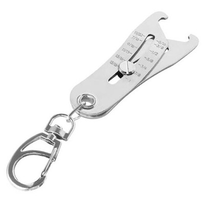Bolt Size Finder Tool, Portable Keychain Bolt and Nut Thread Size Checker, 1