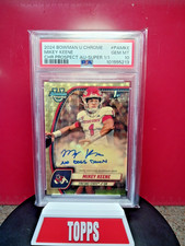 2024 Topps Bowman Chrome🔥1st🔥Mikey Keene🔥Superfractor🔥Auto🔥1/1🔥PSA 10