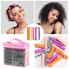 80 Pieces Hair Perm Rods Short Cold Wave Rods Plastic Perming Rods Hair Curli...