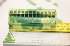 10 PIECE WAGO 812-100 PE-CONNECTION BLOCK 4mm  GREEN/YELLOW 