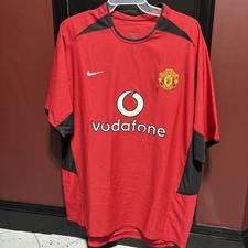 Nike Manchester United Vodafone Football Soccer Home Shirt Jersey Red Large
