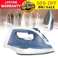 Electric Steam Iron 2400W Non-Stick Soleplate Dry/Steam Iron Adjustable Temp UK