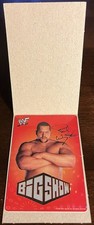 1999 WWF WWE WRESTLING The Big Show Prism Vending Machine Sticker W/cardboard