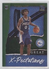 2020-21 Panini Donruss Great X-Pectations Green Flood Tyrese Maxey #21 0c2