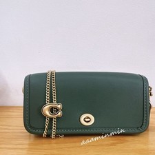 NWT Coach Dinky Bag 14 Mini Crossbody Hunter Green CZ108 Glovetanned Leather