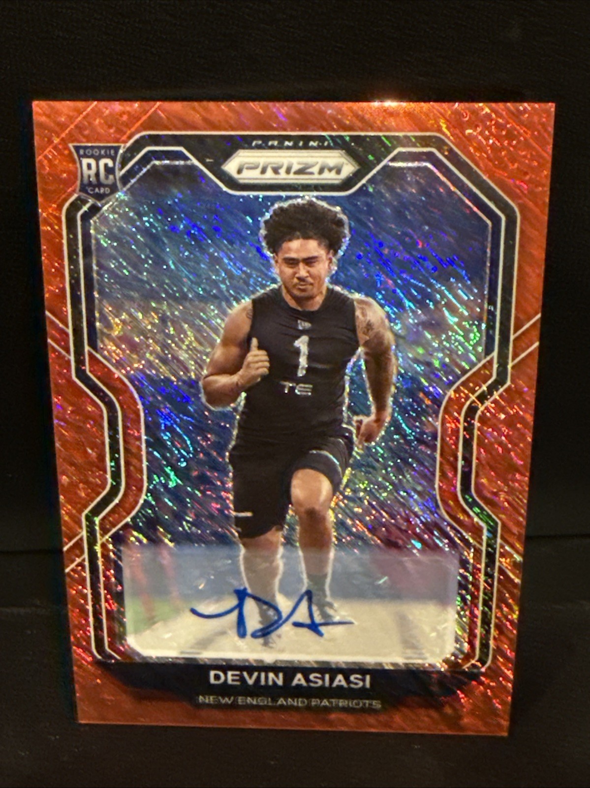 Devin Asiasi Panini Prizm #370 Autograph-Red Shimmer