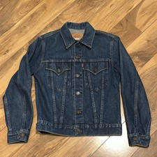 LEVI STRAUSS  Co Vintage Denim Jean Jacket 70704-0216 Blue 1980s Unisex Sz 16