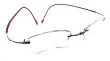 Marchon Airlock 2 730/S 44 Red Rimless Eyeglasses Frames 49-21 140 Designer