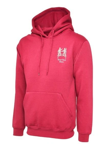 Personalised Embroidered Hoodie With Scaffolders Logo Custom Text Unisex Hoodie