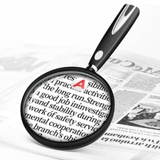 10X 30X Magnifying Glass for Reading, Handheld Magnifier for Reading, 90mm Ma...
