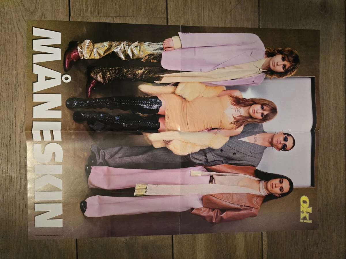 Måneskin / Rolling Stones    - Very rare poster from Croatia  2025 58x42 cm NEW!
