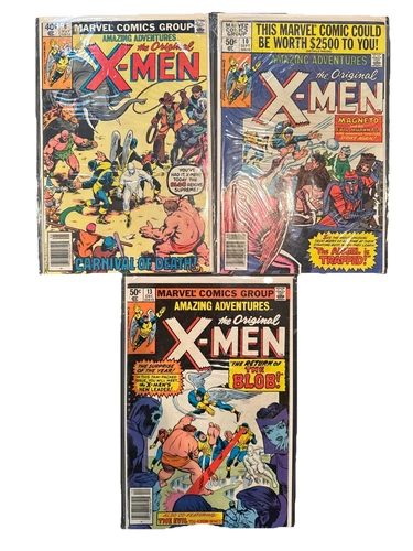 Amazing Adventures featuring X-Men comics lot 3 #6, 10, 13 (1980-81) Vintage