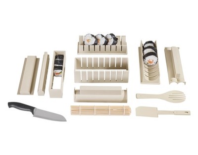 SILVERCREST Sushi-Maker-Kit Set Sushi Herstellung Reisrolle Form 13 teilig