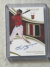 2016 Immaculate Socrates Brito SP Gold RPA Rookie RC PW Patch Auto /99 #139