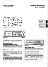 Bedienungsanleitung-Operating Istruzioni per Pioneer CT-S510, CT-S410