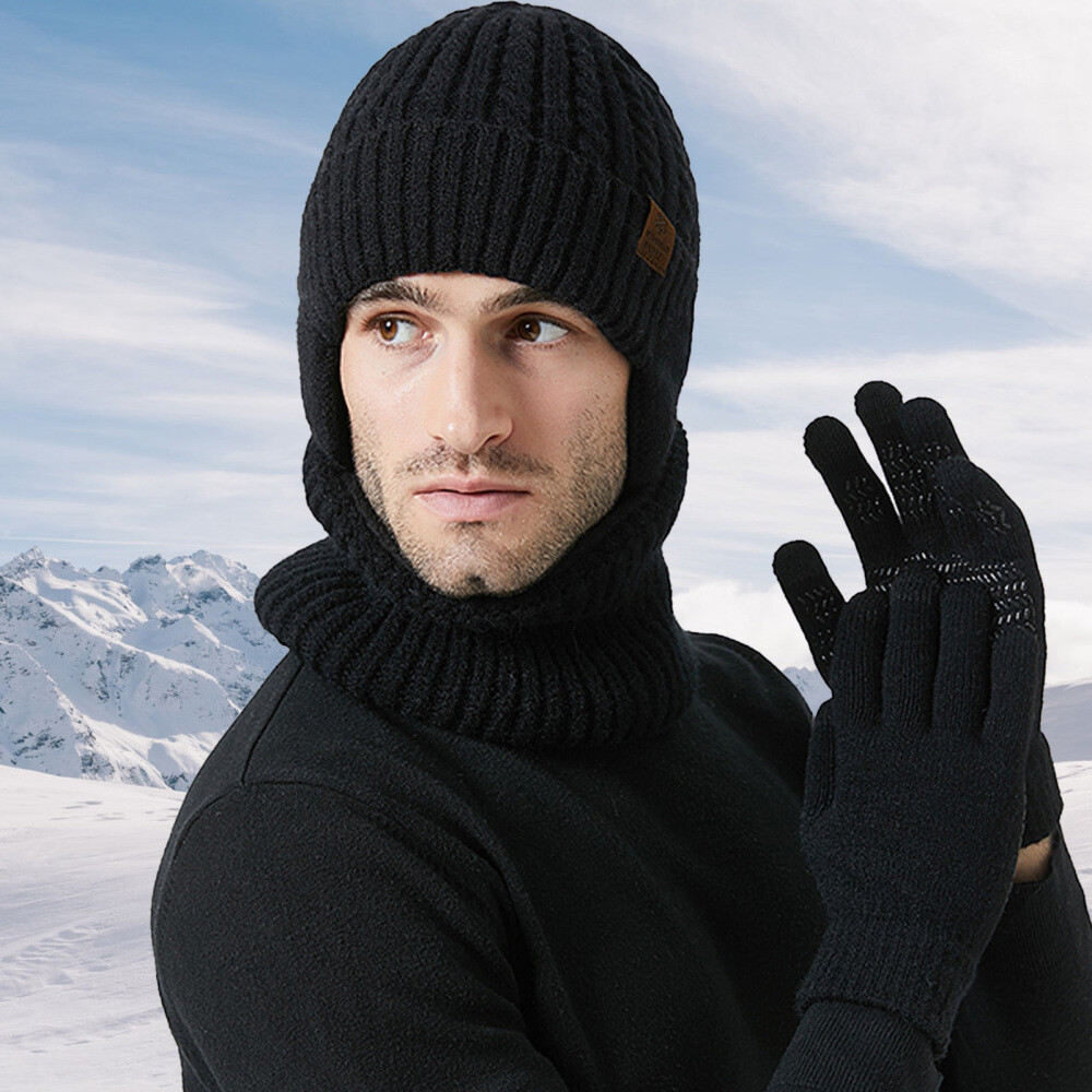 Winter Hat Glove Scarf Sets Knit Slouchy Beanie Hat Neck  display picture 3
