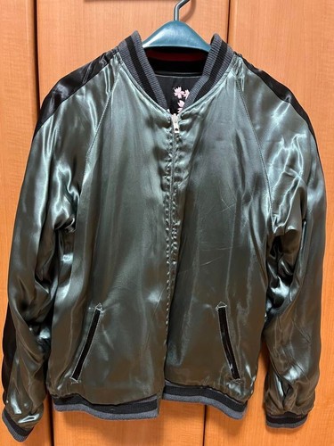 Nishiki x Evangelion Eva-01 Jacket Sukajan Reversible Black JP M (US S) - Picture 8 of 8