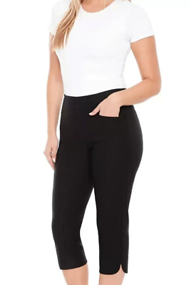 S.C. & Co. Women's 360 Degree Tummy Control Capri Pants Size 6 (Small) Black