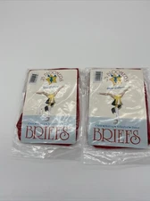 LOT OF 2 New 90s J.B. BLOOMERS Briefs Cheer Dance Panty Youth Small Red