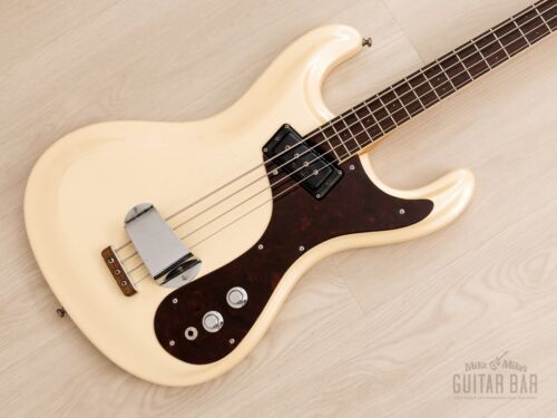 1966 Mosrite Ventures Model Bass Pearl White w/ Case, USA-Made Bakersfield