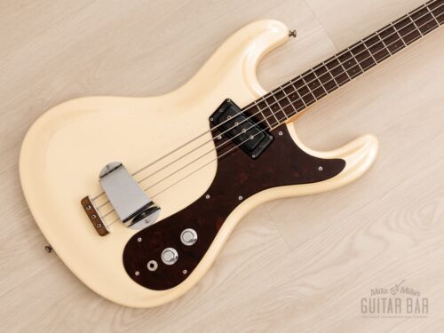 1966 Mosrite Ventures Model Bass Pearl White w/ Case, USA-Made Bakersfield - Picture 1 of 19