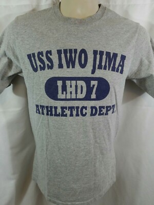 USS Iwo Jima LHD-7 USN US United States Navy Shirt Size S Small
