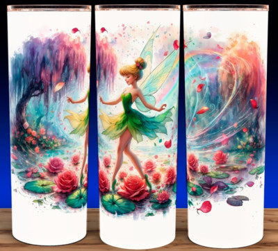 Tinker Bell Fairy Tip Toe on Lily Pads Cup Mug Tumbler 20oz