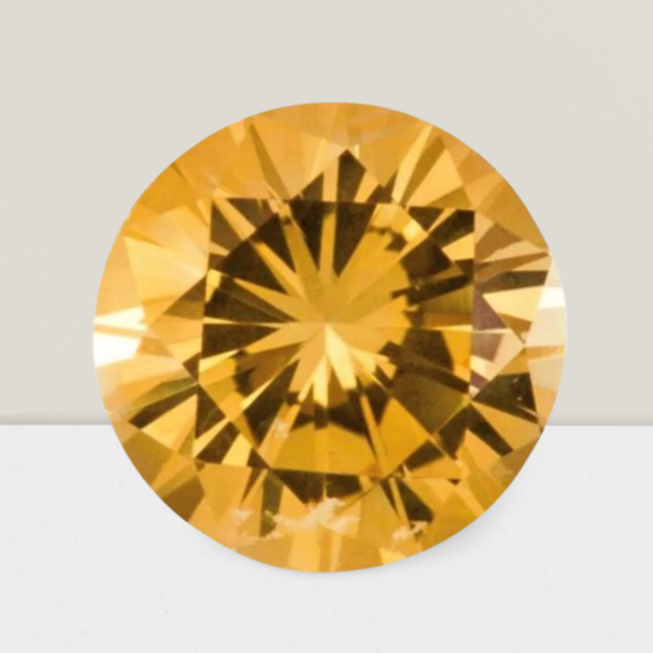 2 Carat Flawless Yellow Sapphire Round Cut Loose Gemstone 9mm