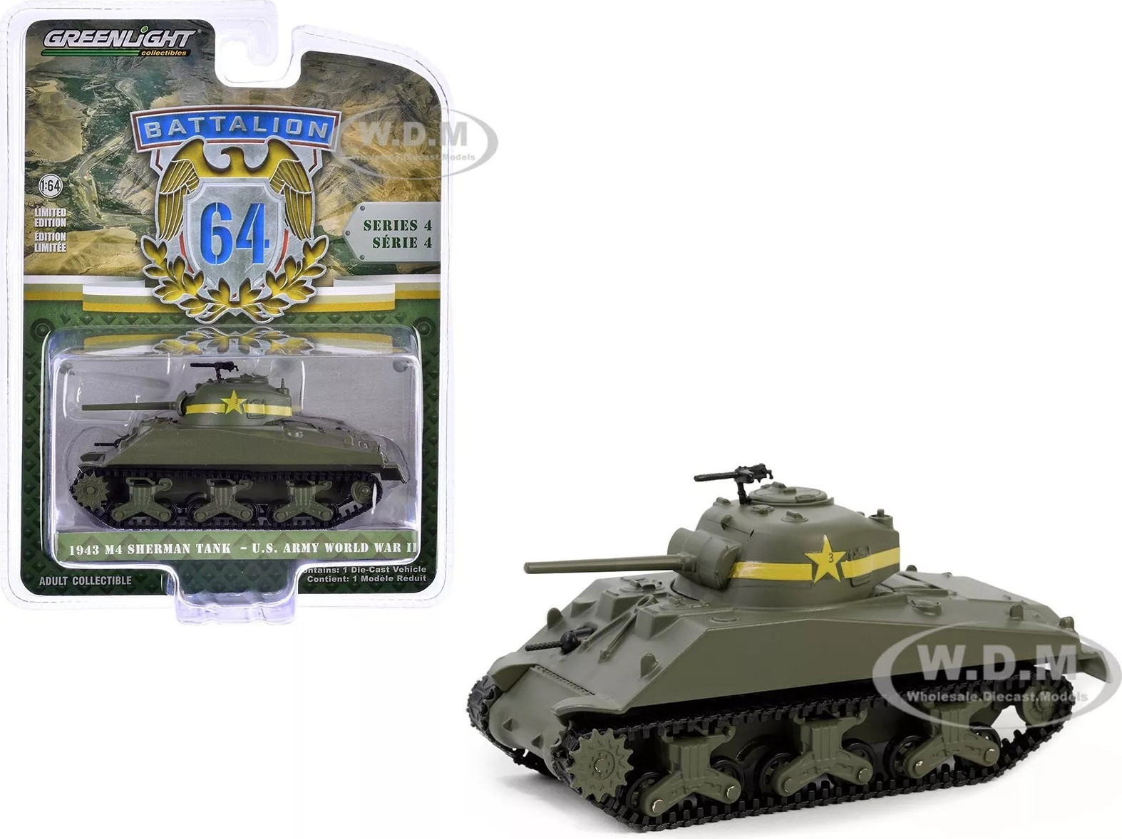 1943 M4 Sherman Tank WW II 1st Armored Division Tunisia, Mar