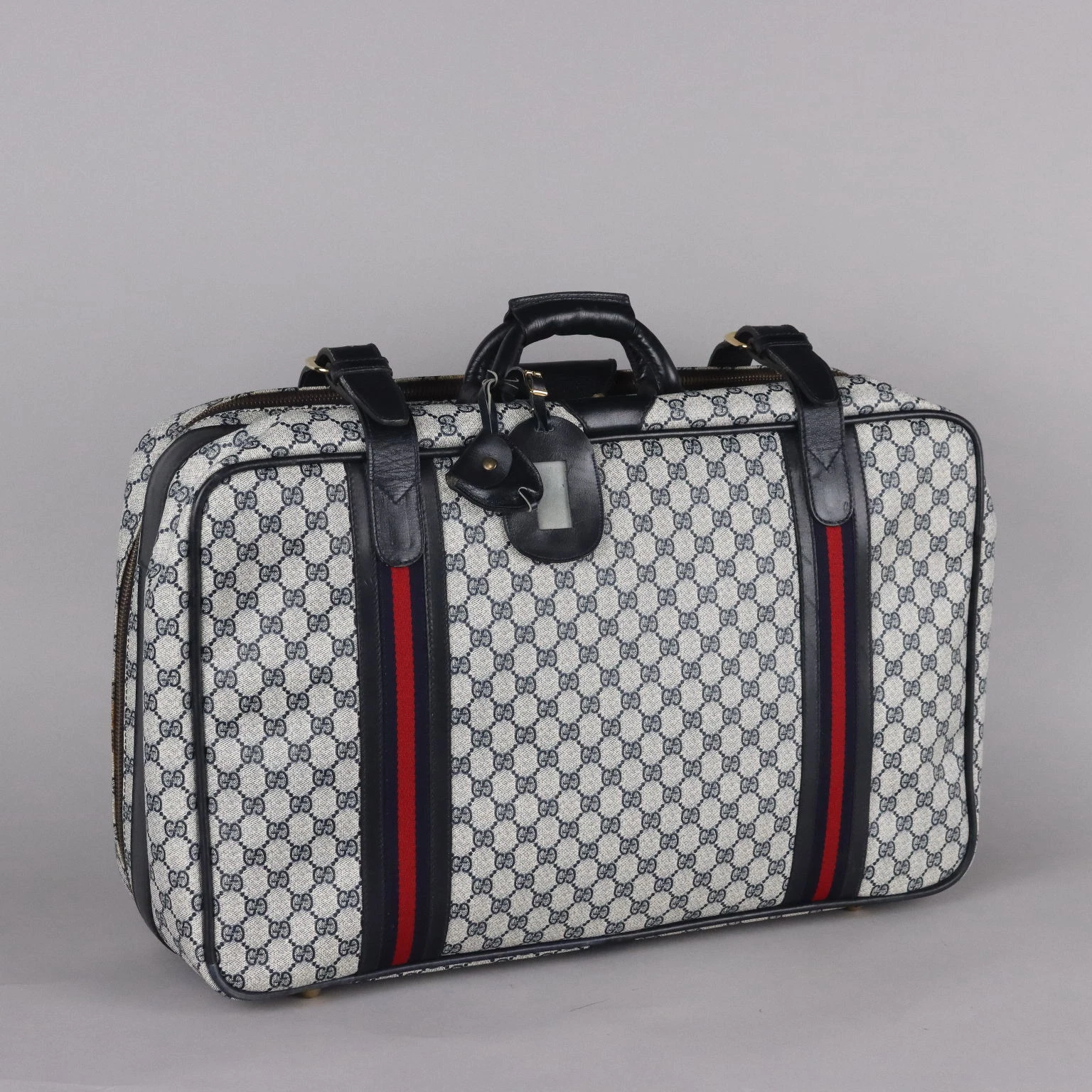 Ancien étui à bottes Gucci monogramme toile cuir pour collection