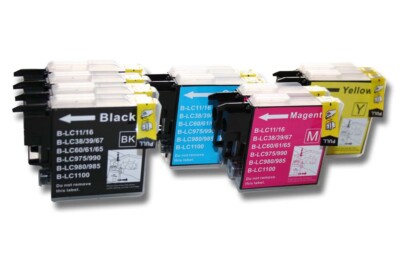 Lot De 4 Cartouches D'encre Jaune Compatibles Brother DCP-145C/163C/165C/167C - 12ml - Marque Go Inks
