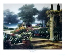 Rare EGIDIO ANTONACCIO "SUMMER HOME GARDEN" Signed & Numbered, Vintage Print