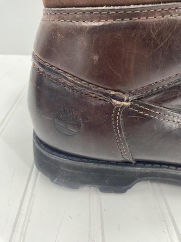 Timberland Gore Tex Womens 8.5W Shoes Brown Leather GTX Lace Up Ankle Boots VTG - Picture 3 of 12