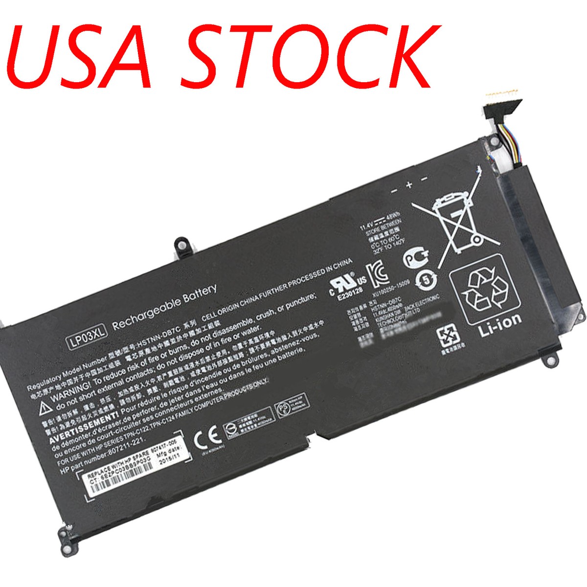 48Wh LP03XL Battery for HP ENVY 15-AE020TX 15-AE019TX 807417-005