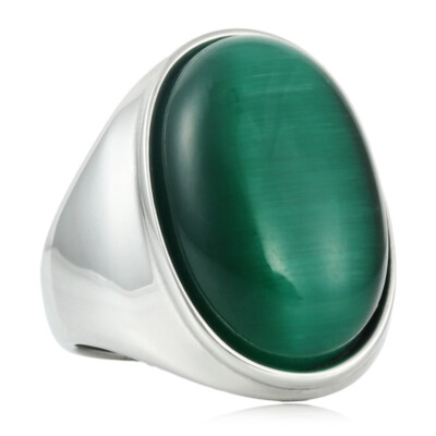 Naivo Stainless Steel Berserker CZ Stone Ring For Men & Women - Sizes 7-13 With Cubic Zirconia